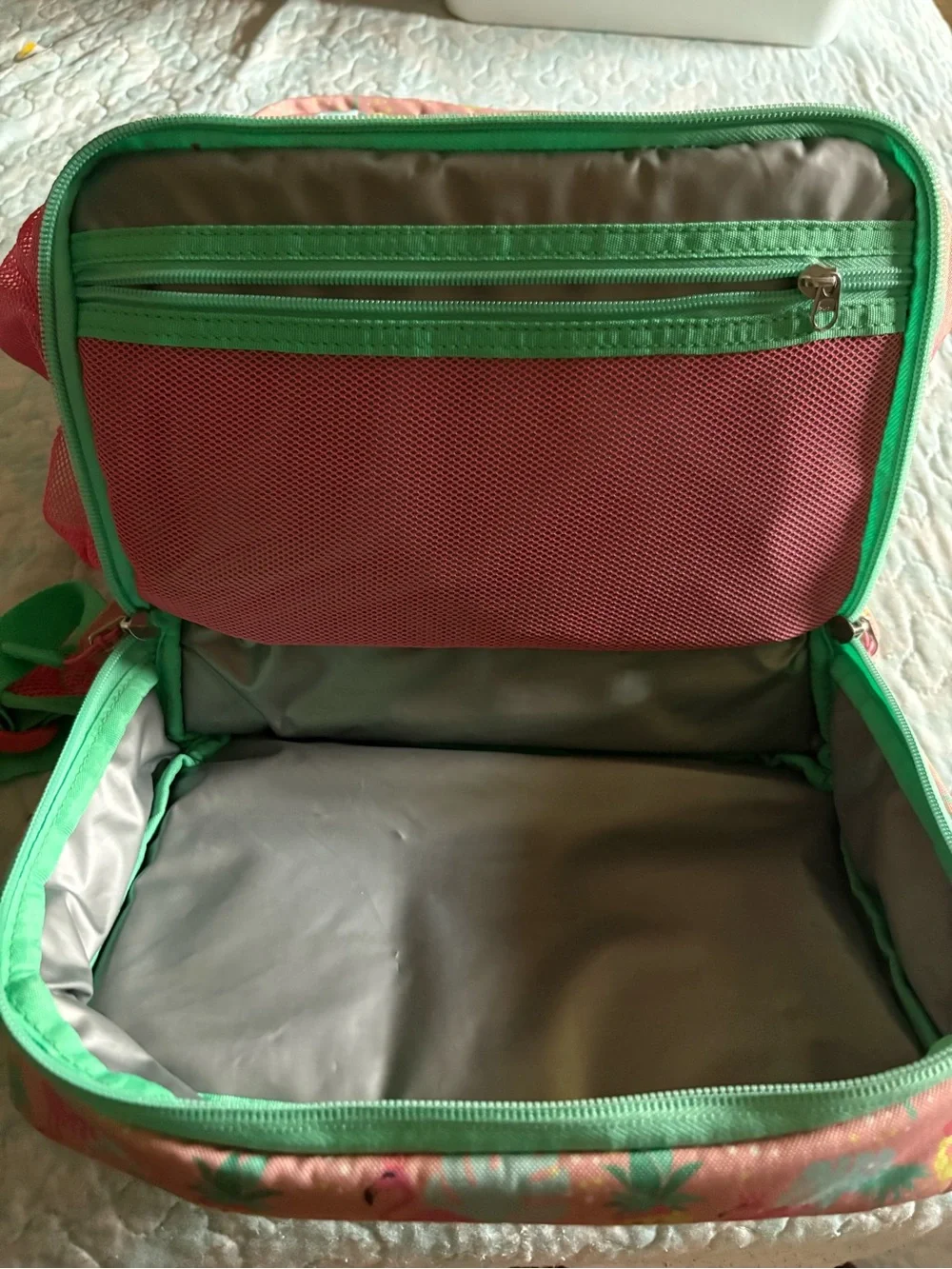 Bentgo Pink Pineapple & Flamingo Kids Backpack with Mint Trim